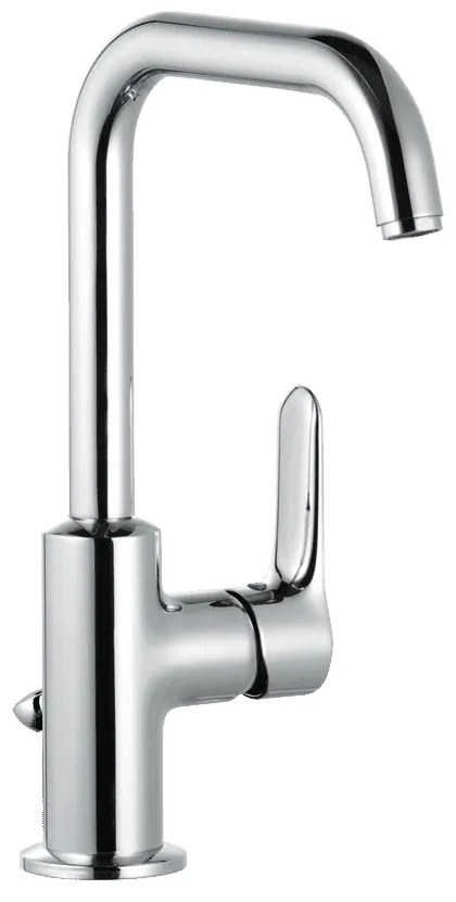 KLUDI Objekta mosdó csaptelep, egykaros, elfordítható kifolyóval, lefolygarn-val