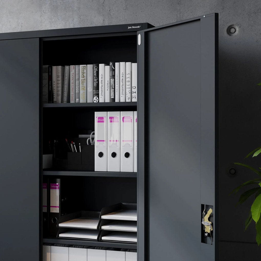 Fém iratszekrény JAN II, 1150 x 185 x 400 mm, antracit