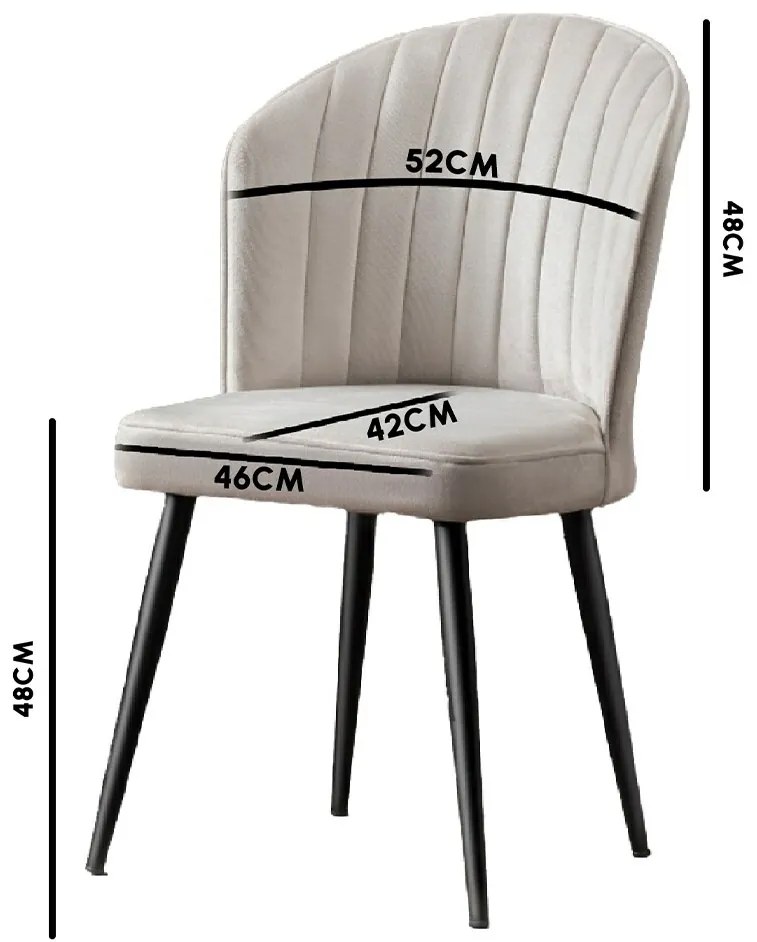 Rubi Cappuccino étkezőszék szett, 4 db, 4 db