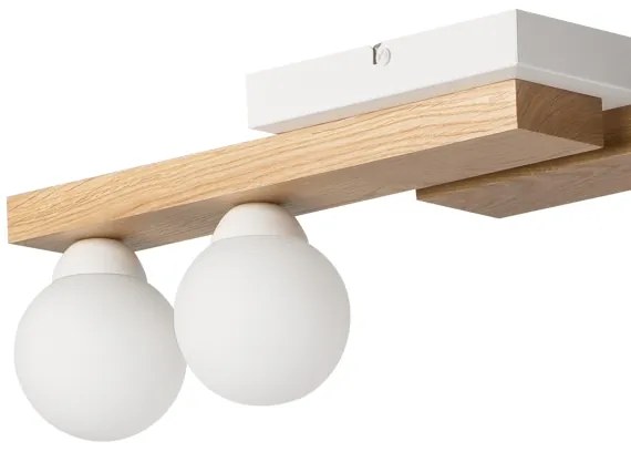 Csillár zsinóron CORTINA 2xE27/15W/230V + 2xG9/5W/230V fehér/tölgy