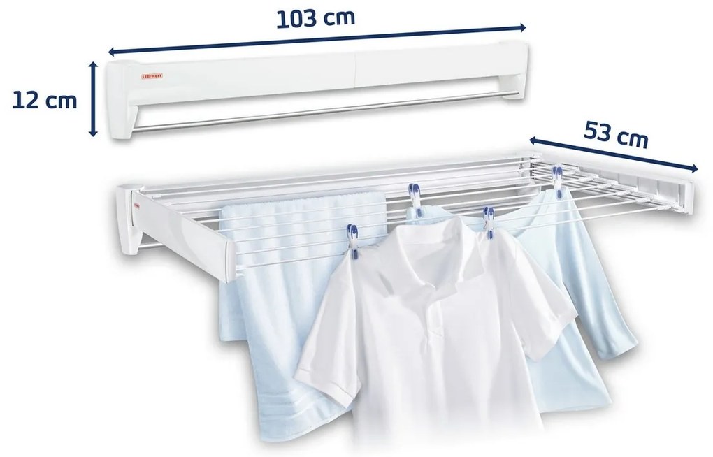 Leifheit TELEGANT Plus 100 ruhaszárító, fehér 83100