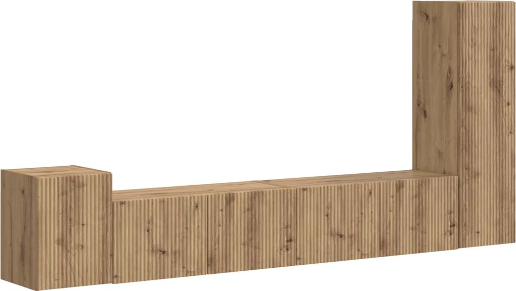 vidaXL TV szekrény garnitúra 3 pcs Artisan tölgy Faanyag