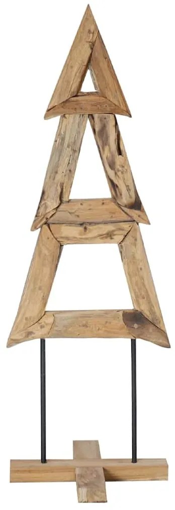 Karácsonyfa állvánnyal Barna 120 cm Tömör tíkfa