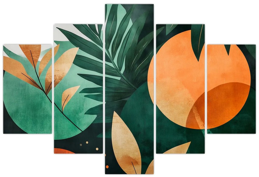 Kép - Geometrikus természeti minták (150x105 cm)