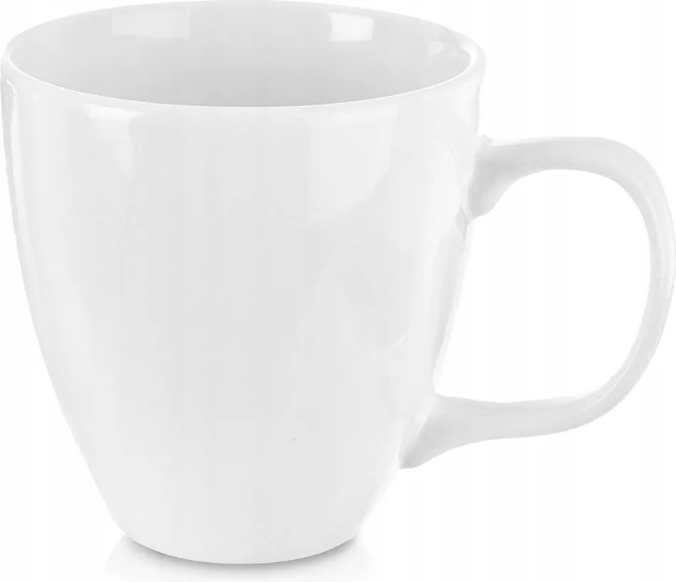 Porcelán Bögre Fehér Nagy Kávé Tea Mosogatógéphez Klasszikus 400ML