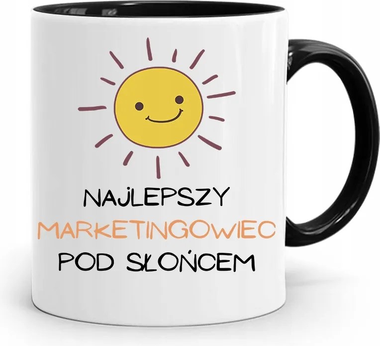 Marketingeseknek Marketing Bögre Fekete Ajándék fényképes nyomtatással