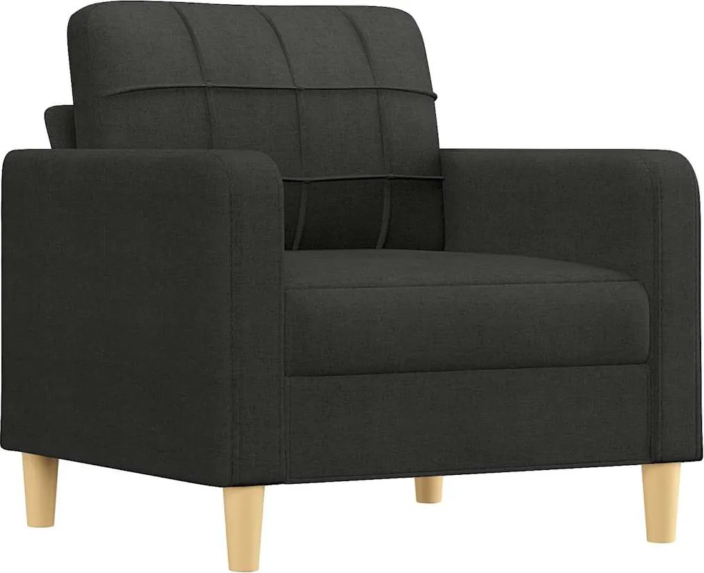 vidaXL fekete szövet kanapéfotel 60 cm