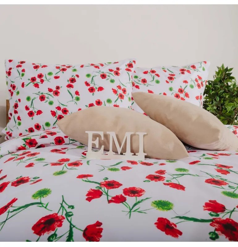EMI Pipacs pamut ágyneműhuzat 140x200 + 70x90
