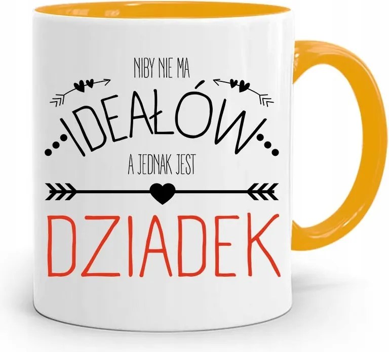 Sárga Bögre Nagypapa Napjára Nincsenek Tökéletesek fényképes nyomtatással