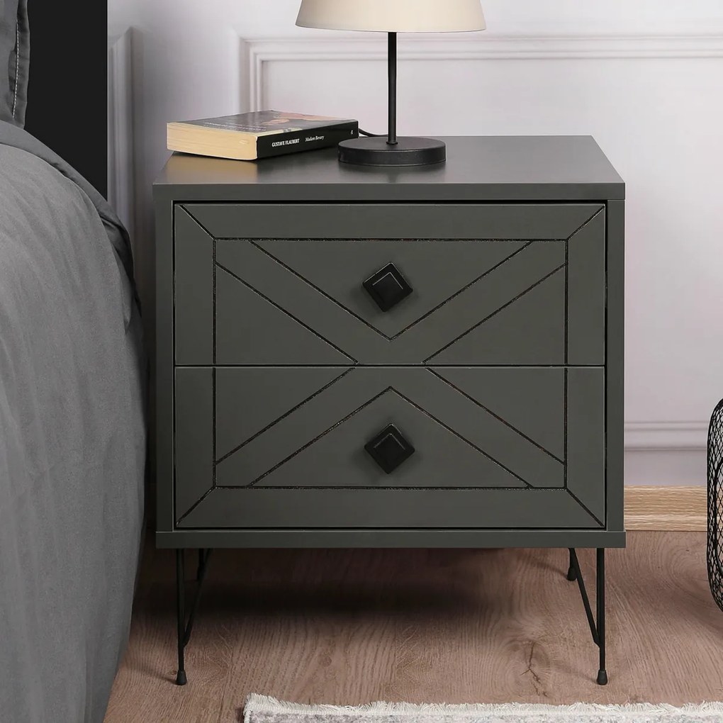 Luna Anthracite éjjeliszekrény