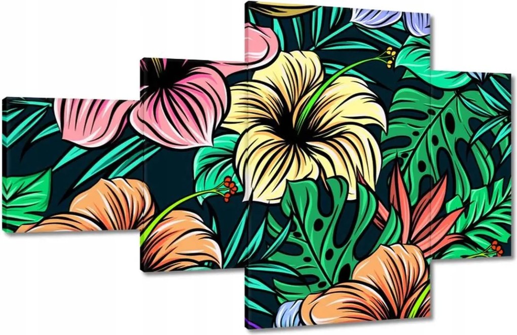 Vászonkép 130x80 Monstera Zöld levél