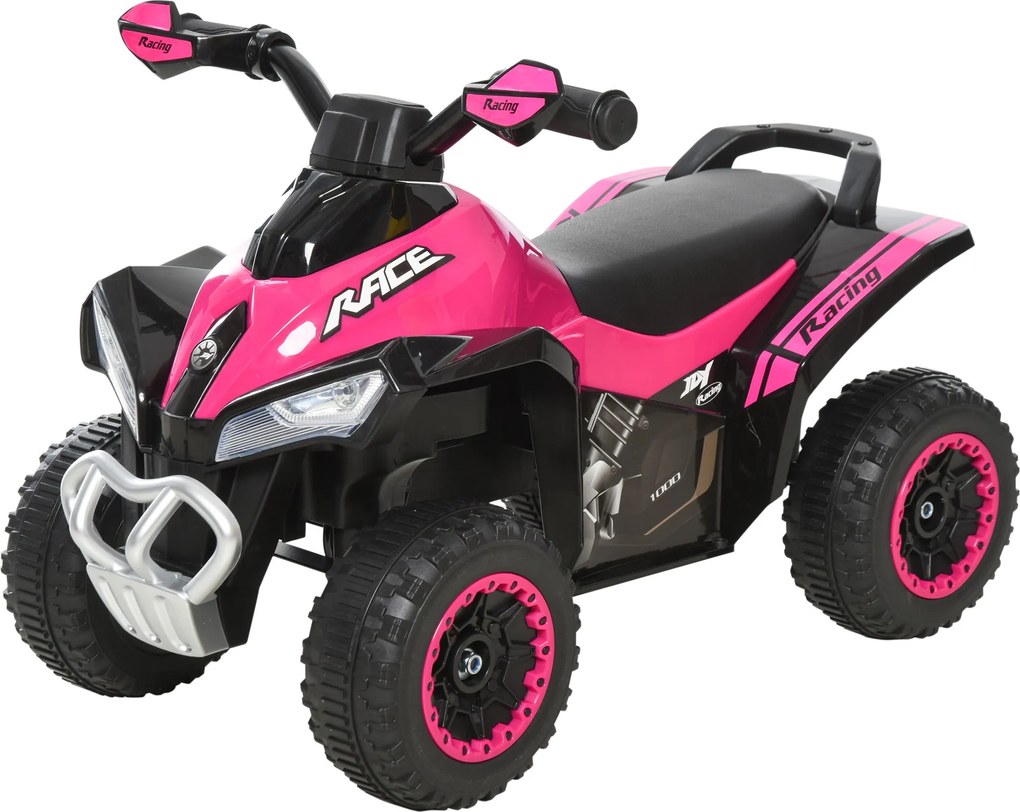 HOMCOM Gyermek Pedálos Go-Kart Autó Földi Csúszás Kisbaba Autó 18-36 Hónaposoknak, Zenélő Műanyag Acél Rózsaszín 67,5 x 38 x 44 cm | Aosom