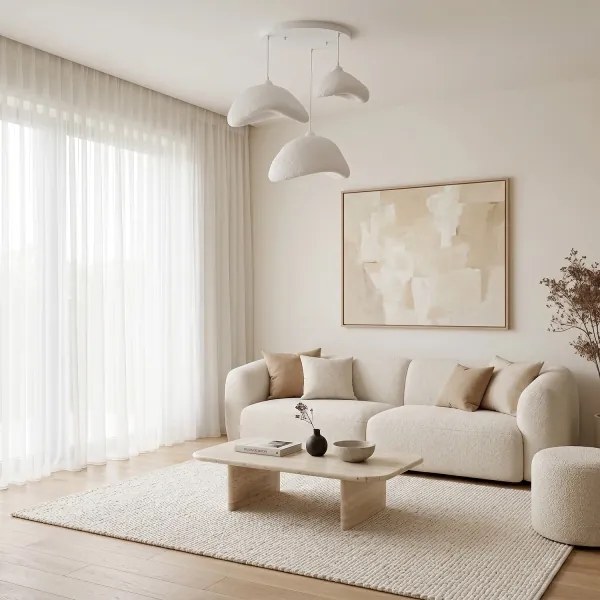BRILAGI - WABI SABI kábeles függeszték 3xE27/40W/230V, Ø 82 cm, fehér