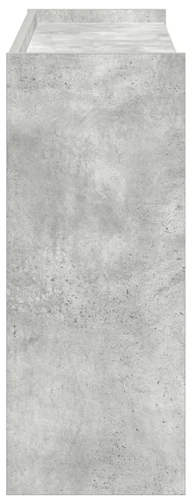 betonszürke szerelt fa cipőtartó 80x25x62 cm