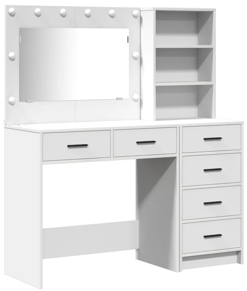 Öltözködőasztal fiókkal Fehér 78.5 x 41 x 135 cm Faanyag