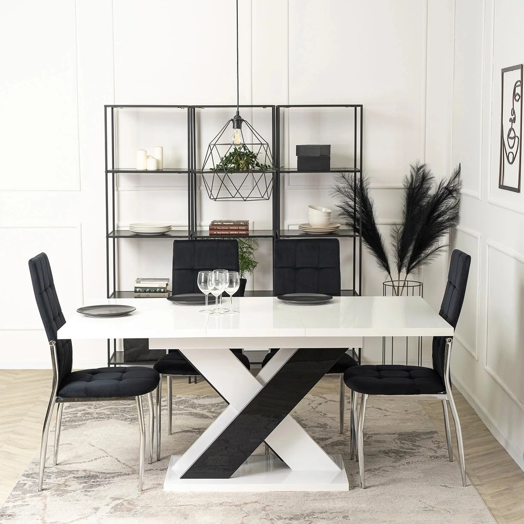 Fekete Bársony Étkezőszék. MOLLY