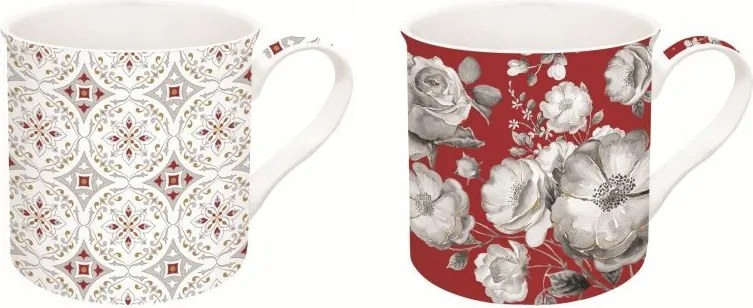 Trend &amp; Colours Porcelán Bögrék piros 2 db-os Bögre Szett