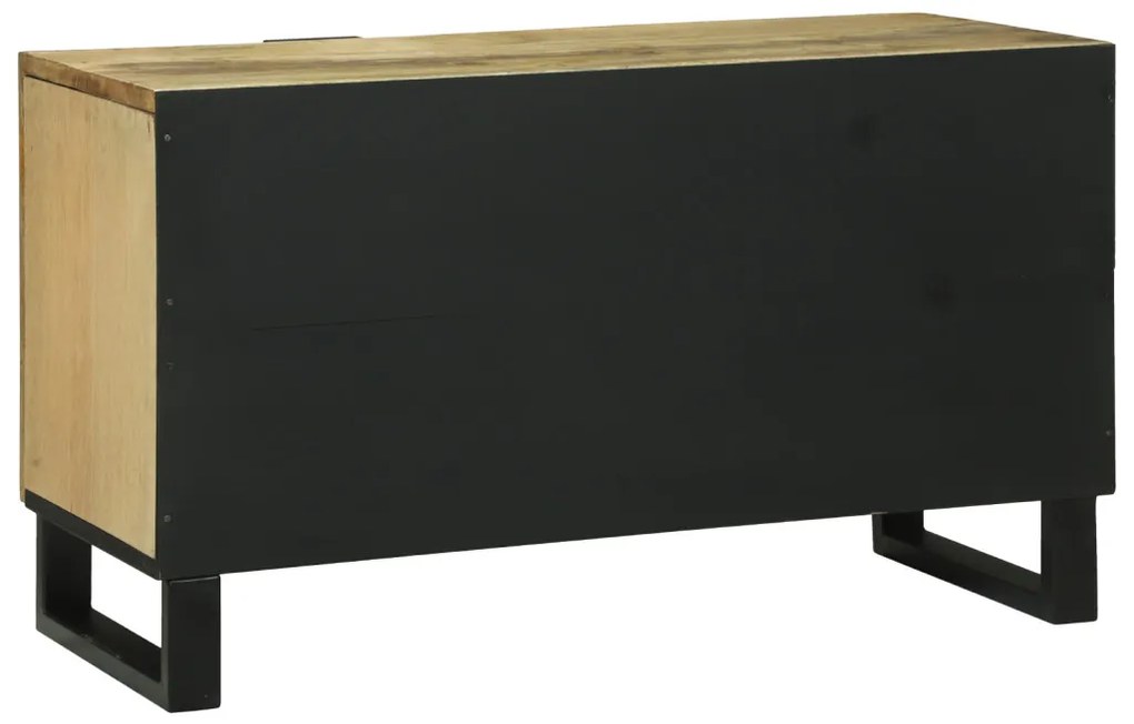 TV Szekrény - 80x31.5x46 cm Tömör Mangó és Mérnöki Fa