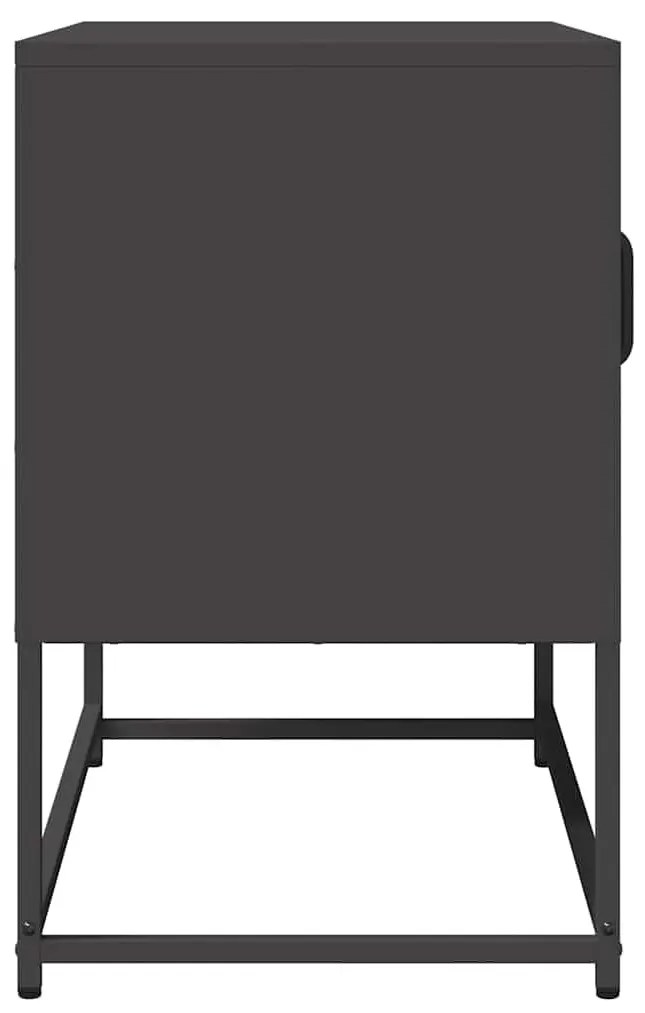 fekete hidegen hengerelt acél TV-szekrény 68x39x60,5 cm