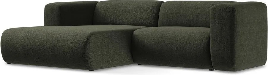 Zöld sarokkanapé (bal oldali-heverő résszel) Ekahi – Makamii