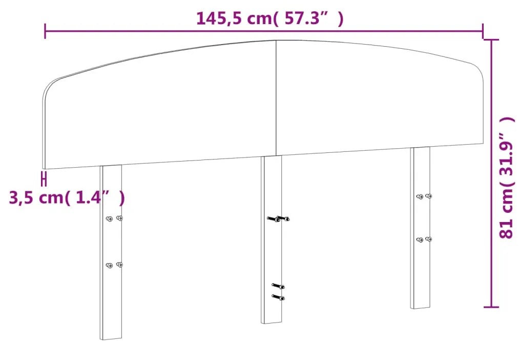 tömör fenyőfa fejtámla 140 cm