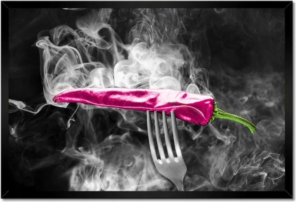 Poszter keretben 60x40 Rózsaszín paprika