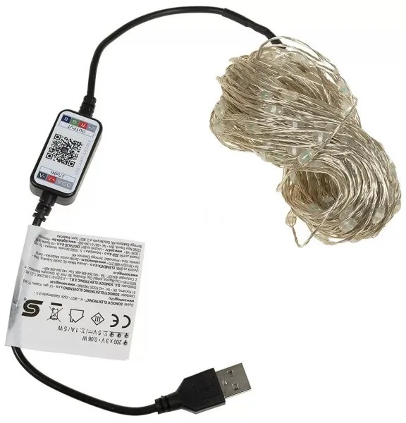 LED RGB Karácsonyi dimmelhető lánc 200xLED/29 funkció 20,4m