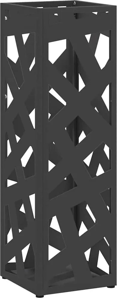vidaXL Napernyő Állvány tárolóval Fekete 15,5 x 15,5 x 49 cm Fém
