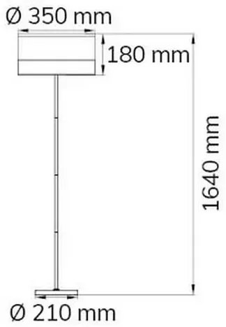Wofi 11765 - Állólámpa DAVIE 1xE27/40W/230V