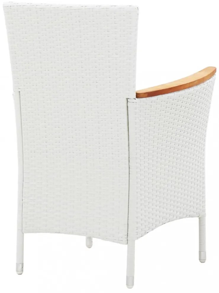 9 részes fehér kültéri polyrattan étkezőgarnitúra