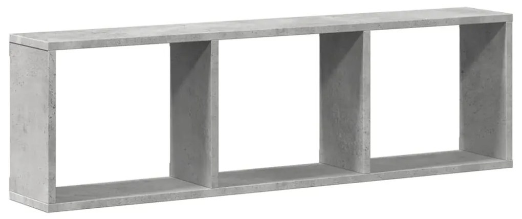 betonszürke szerelt fa faliszekrény 100 x 16 x 30 cm