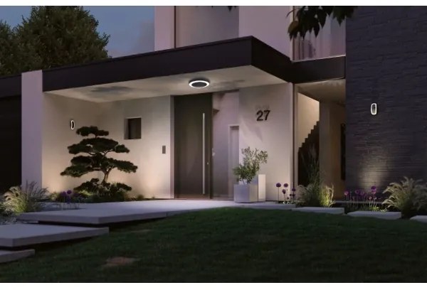 Paulmann 94526 - LED/14W IP44 Kültéri mennyezeti lámpa érzékelővel CIRCULA 230V