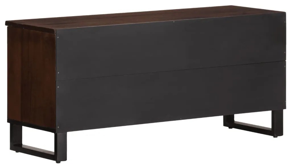 barna tömör mangófa TV-szekrény 100 x 34 x 46 cm