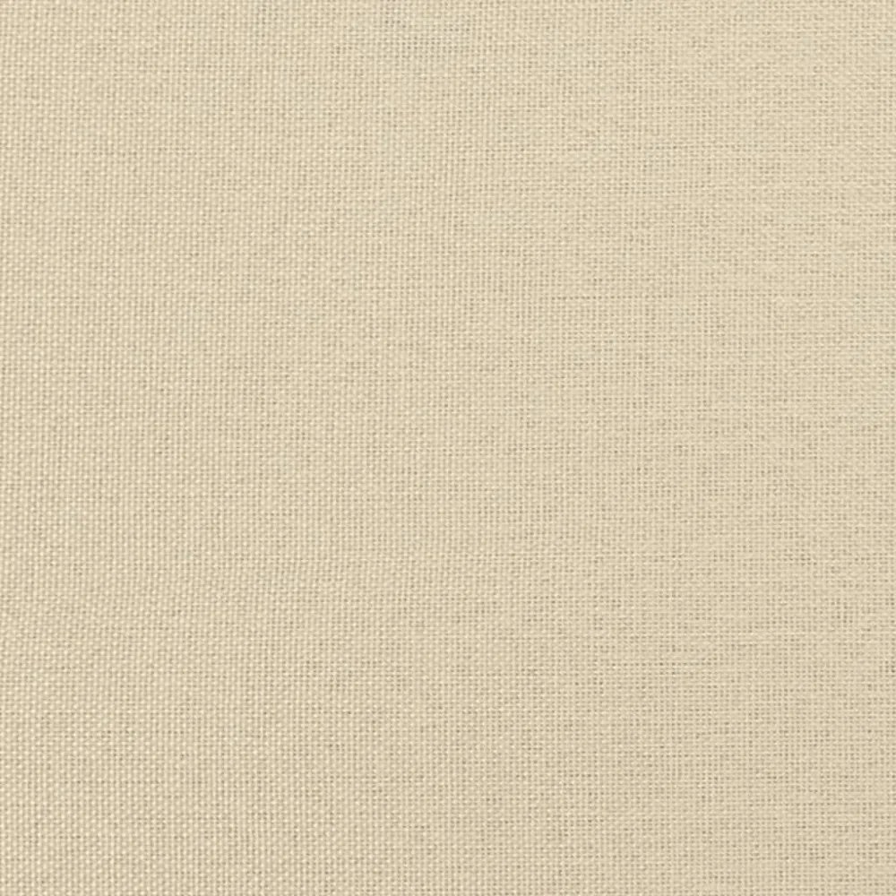 2 személyes krémszínű szövet kanapé díszpárnákkal 120 cm