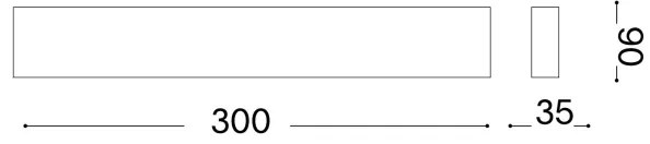 Ideal Lux - LED fali lámpa DELTA LED/10W/230V 3000K 30 cm CRI 90 fekete