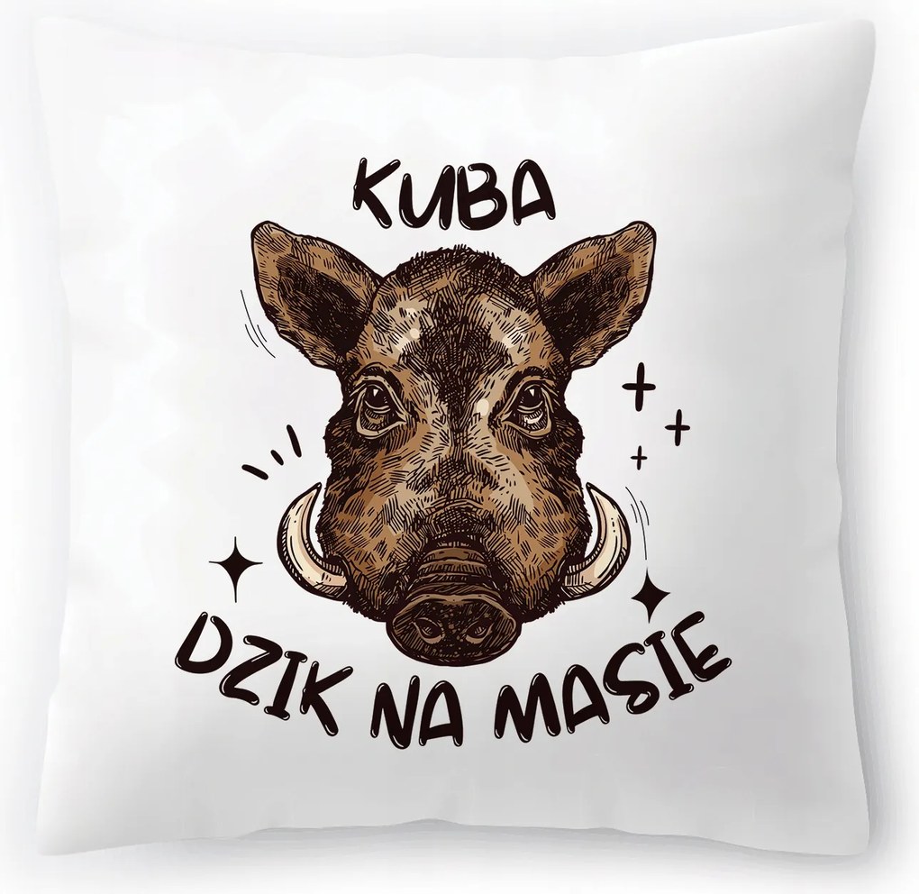 Kuba párna Születésnapra Ajándék Fotóval Fehér 40x40 cm