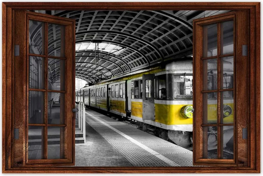 Poszterek 60x40 Sárga vonat