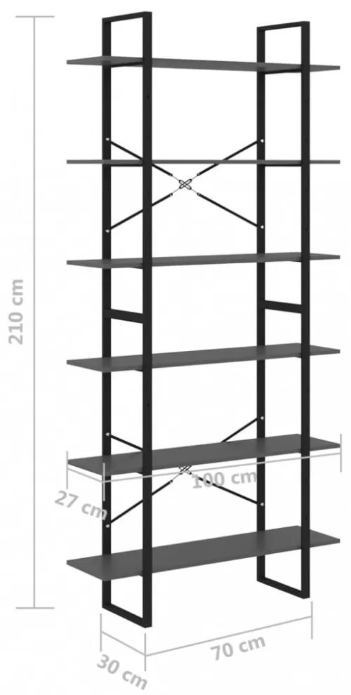 szürke tömör fenyőfa magasszekrény 100 x 30 x 210 cm