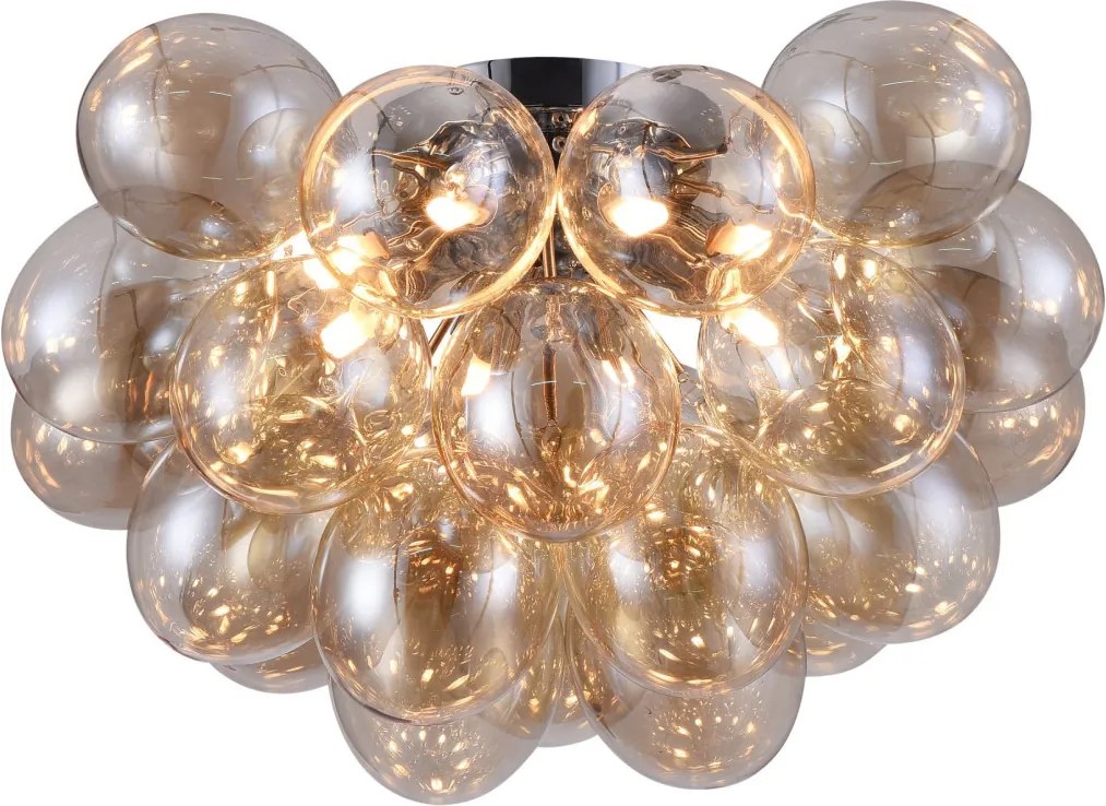 MAYTONI MOD112CL-08G BALBO Glamour Mennyezeti Lámpa Borostyán, Nikkel G9 IP20