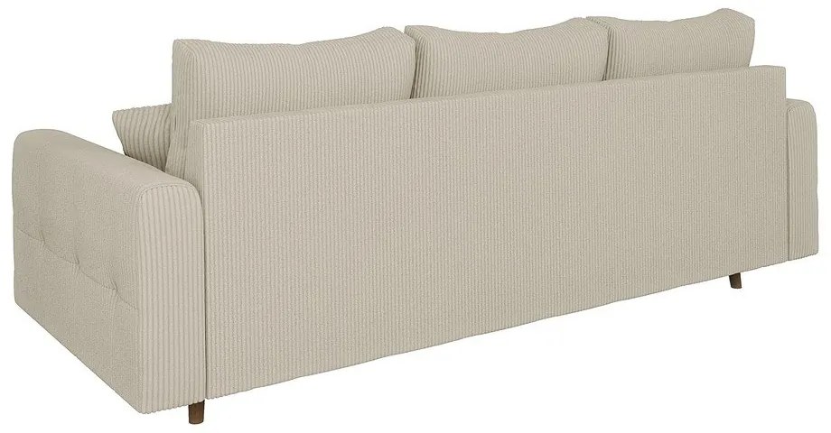 Bézs kordbársony kanapé 210 cm Ariella – Ropez