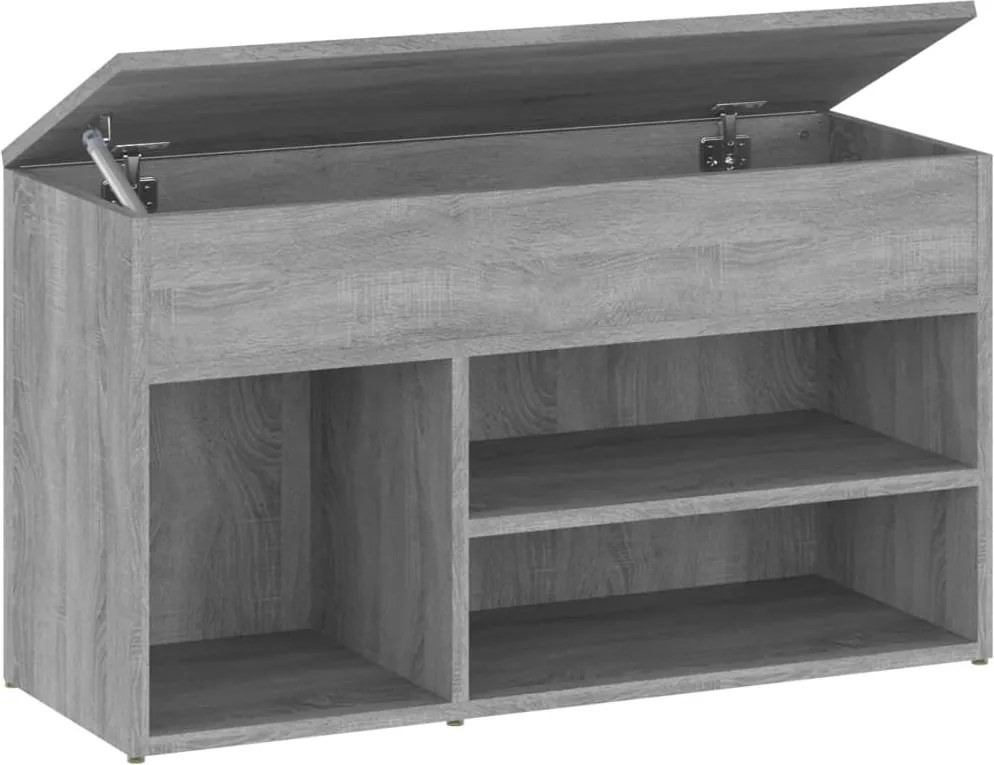 vidaXL szürke sonoma színű cipőtároló pad 80 x 30 x 45 cm