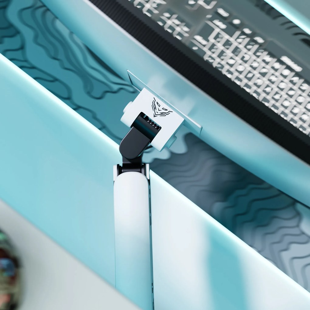 Monitortartó LED RGB 49", fehér-fekete: Diablo X-Arm