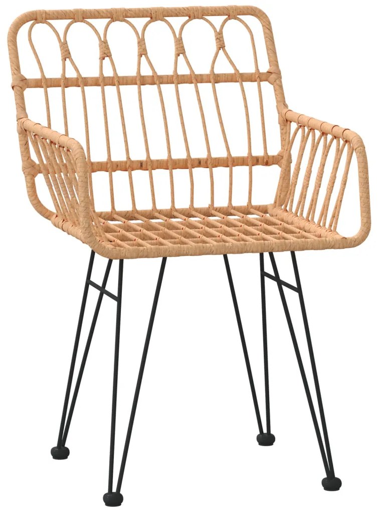 5 darabos Kerti Étkező Szett Barna Poly Rattan