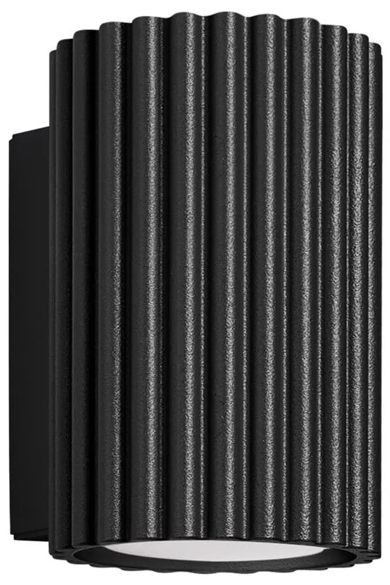 Fekete fali lámpa Gleam – Sollux