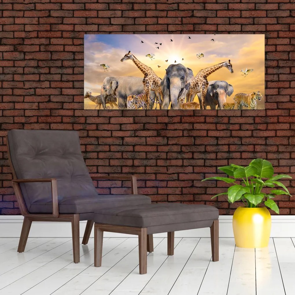 Kép - Afrikai állatok (120x50 cm)