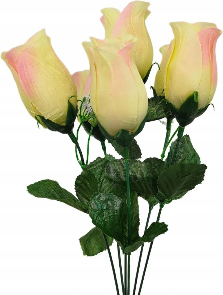 Rózsacsokor x6 citromsárga-rózsaszín