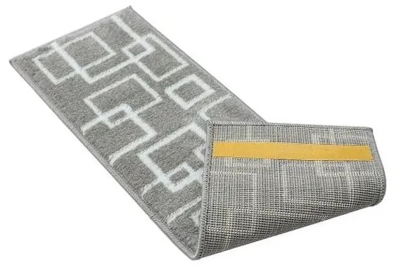 Szürke lépcsőszőnyeg szett 13 db-os 22x73 cm Geometric – Mila Home