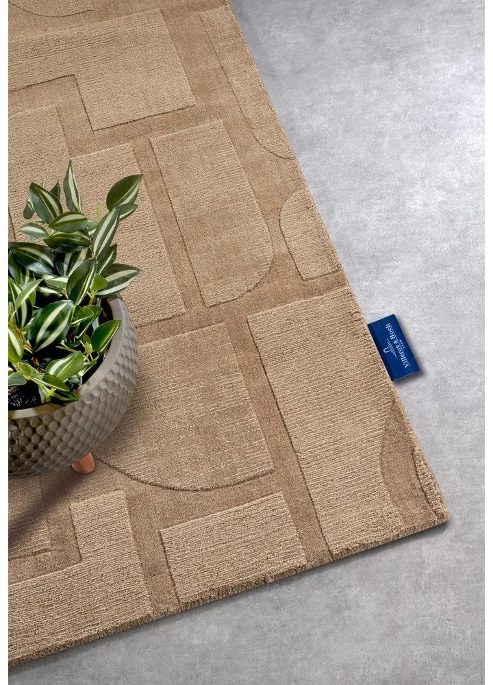 Bézs kézi szövésű gyapjú futószőnyeg 80x250 cm Alexis – Villeroy&amp;Boch