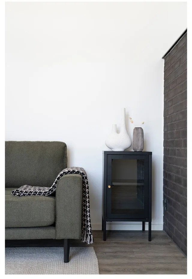 Fekete fém tálalószekrény 38x70 cm Dalby – House Nordic