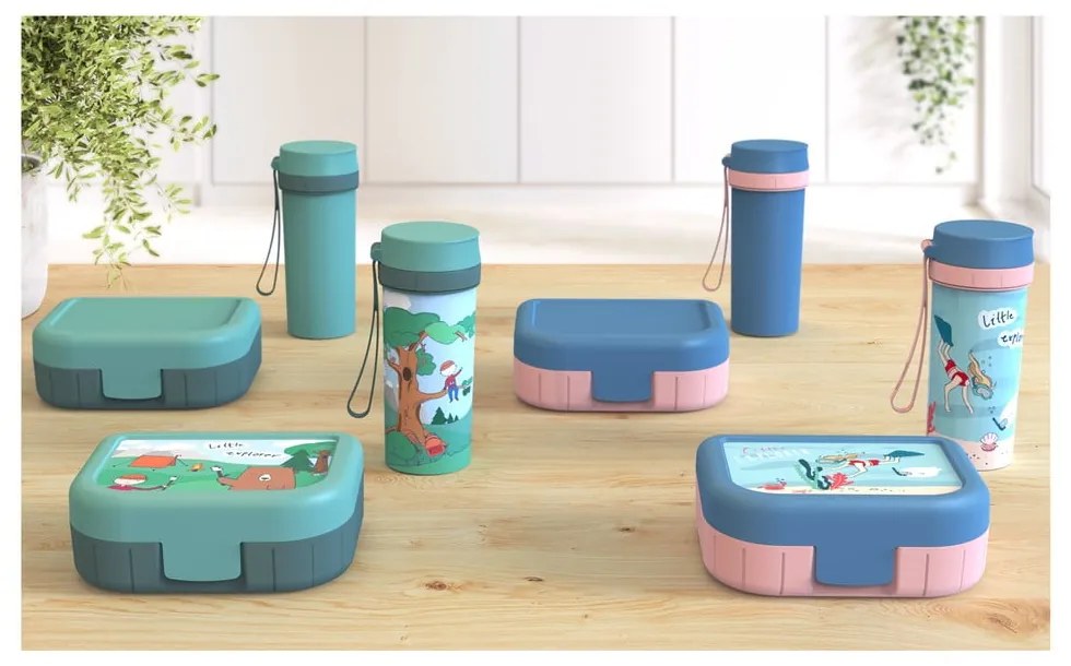 Zöld gyerek ivópalack 400 ml Memory Kids - Rotho